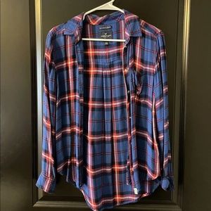 American eagle soft oversized flannel